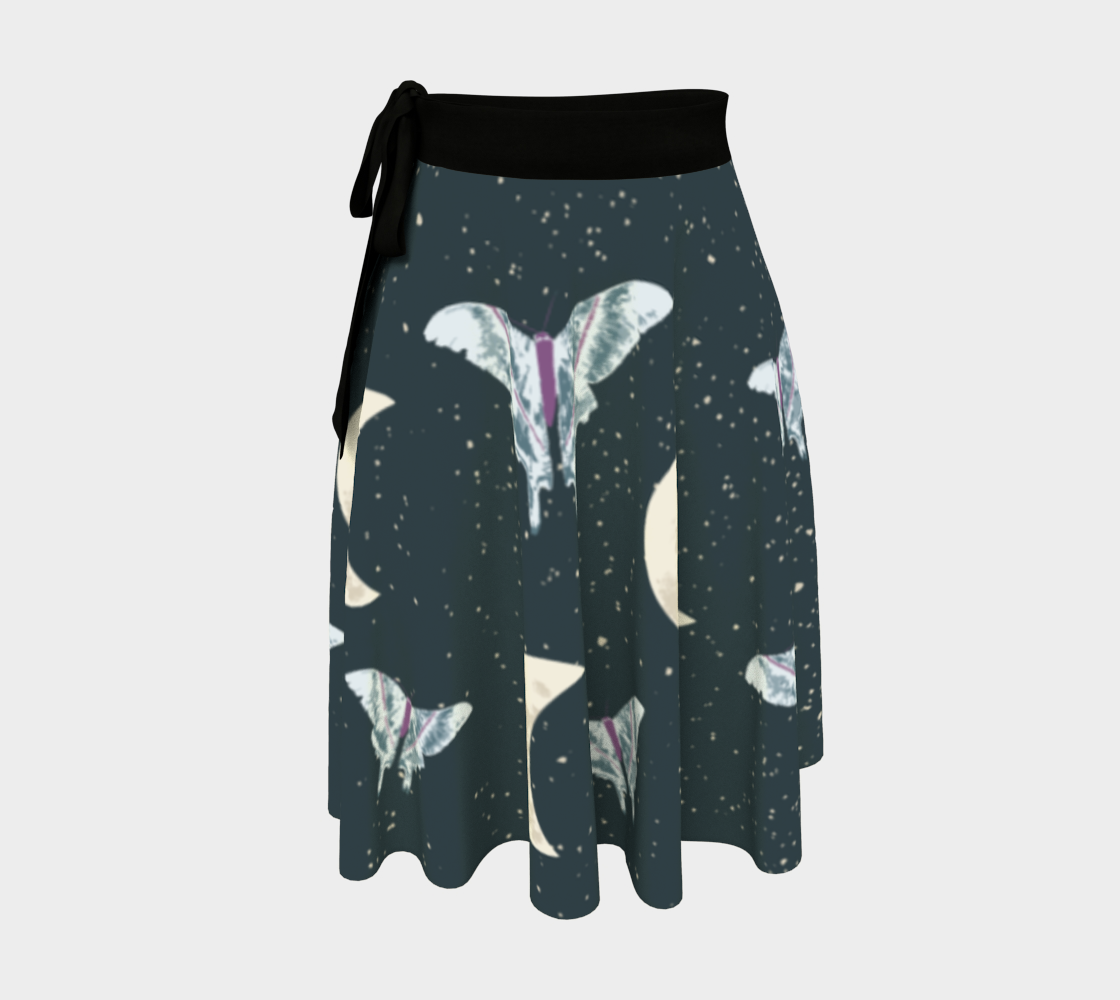 Midnight Moth wrap skirt