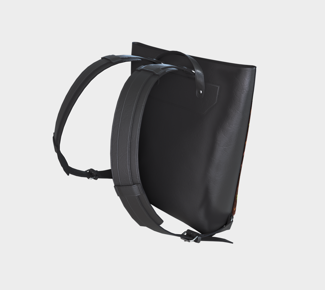 Vegan leather backpack - Mighty Mushroom