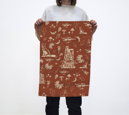 Forest floor towel - orange