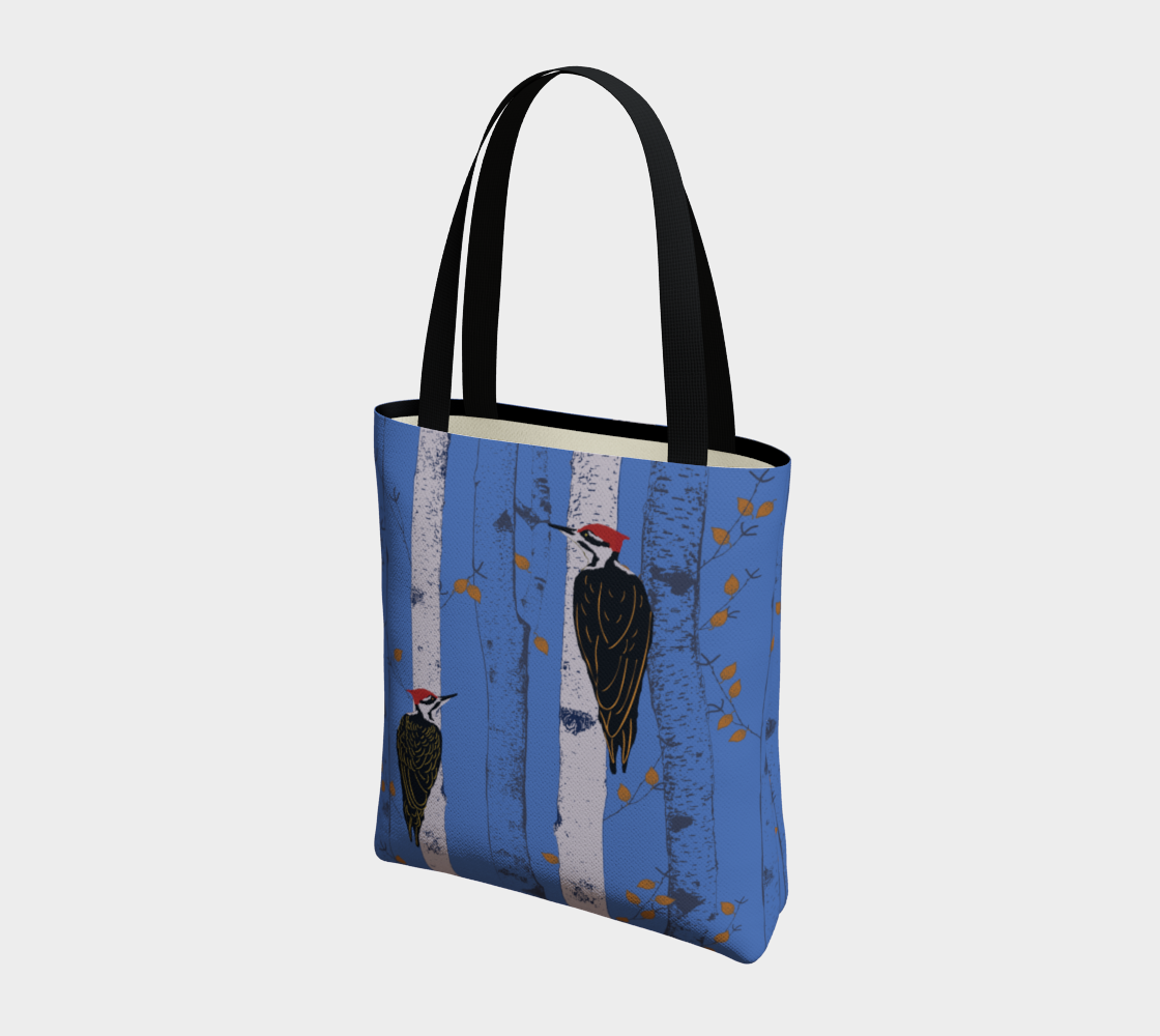 Woodpecker bestie blue tote