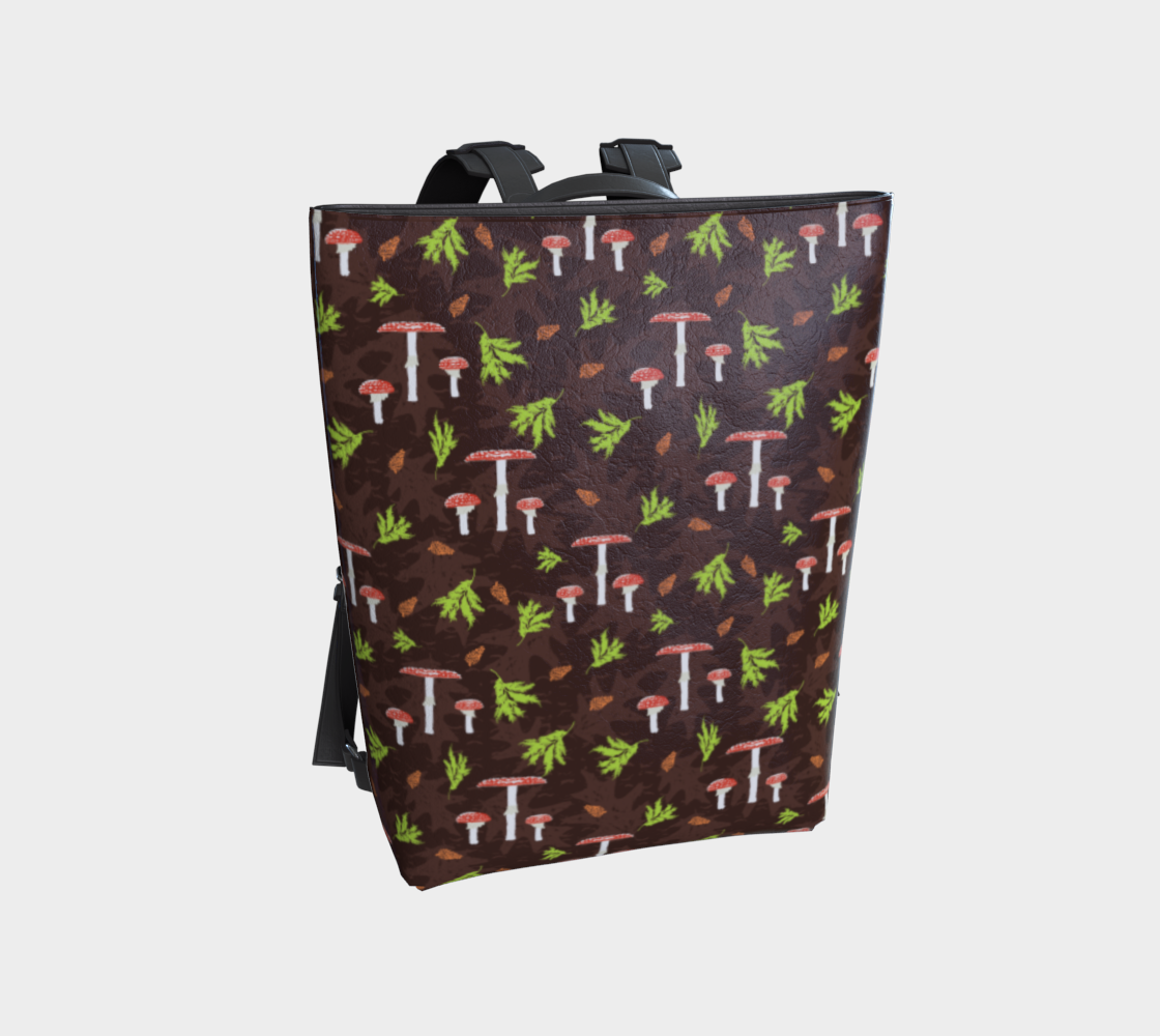 Vegan leather backpack - Mighty Mushroom
