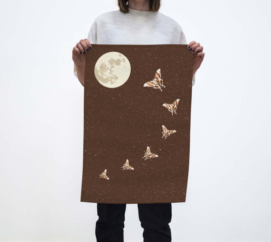 Lunar Moth tea towel
