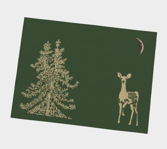 Evergreen fawn placemat