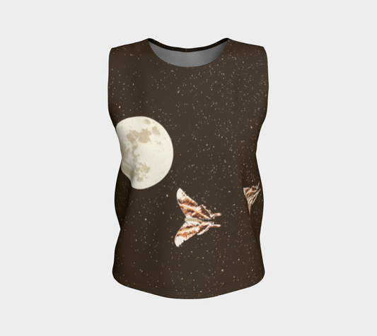 Loose tank lunar moth all-over print