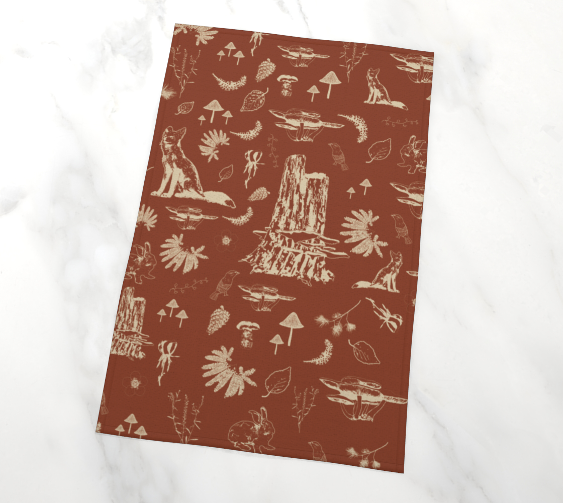 Forest floor towel - orange