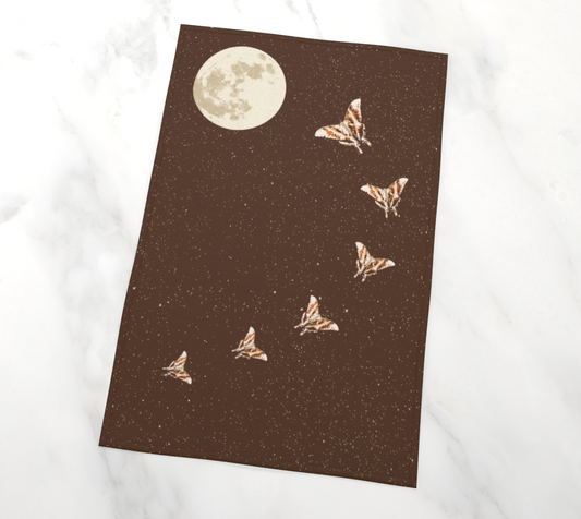 Lunar Moth tea towel