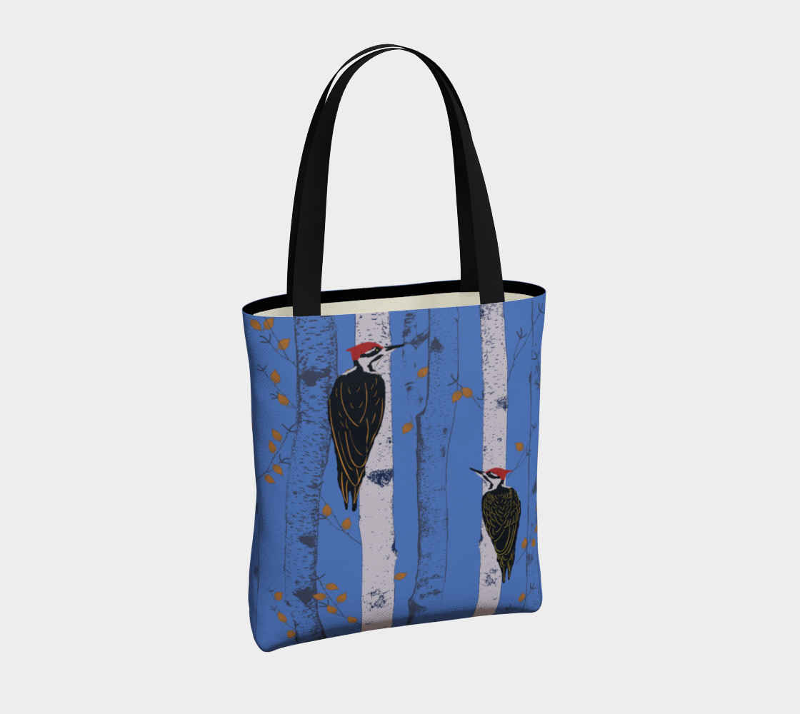 Woodpecker bestie blue tote