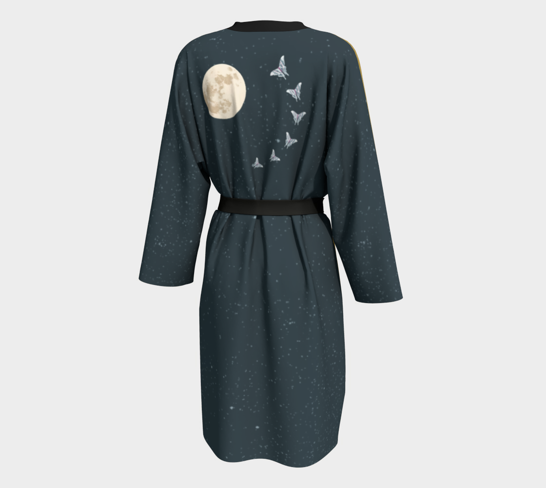 Two tone midnight moth peignoir