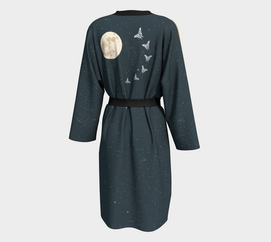 Two tone midnight moth peignoir