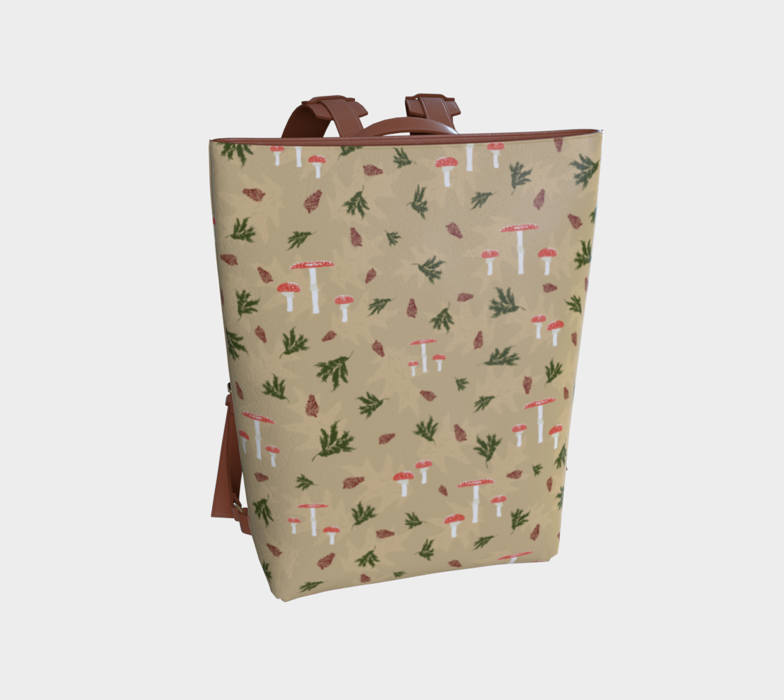 Vegan leather backpack - Muted Mushroom