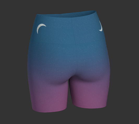 Moon phase yoga shorts