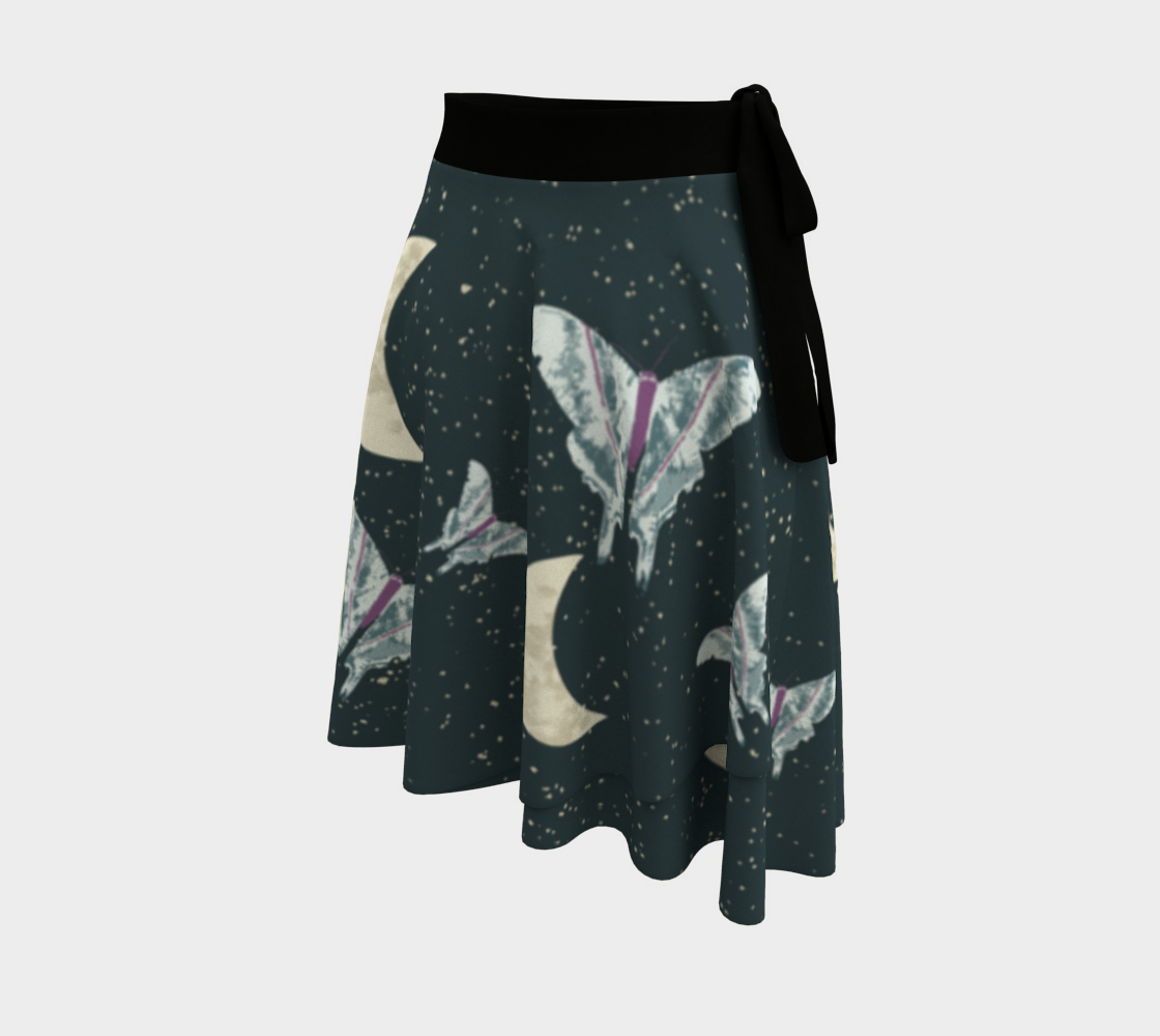 Midnight Moth wrap skirt