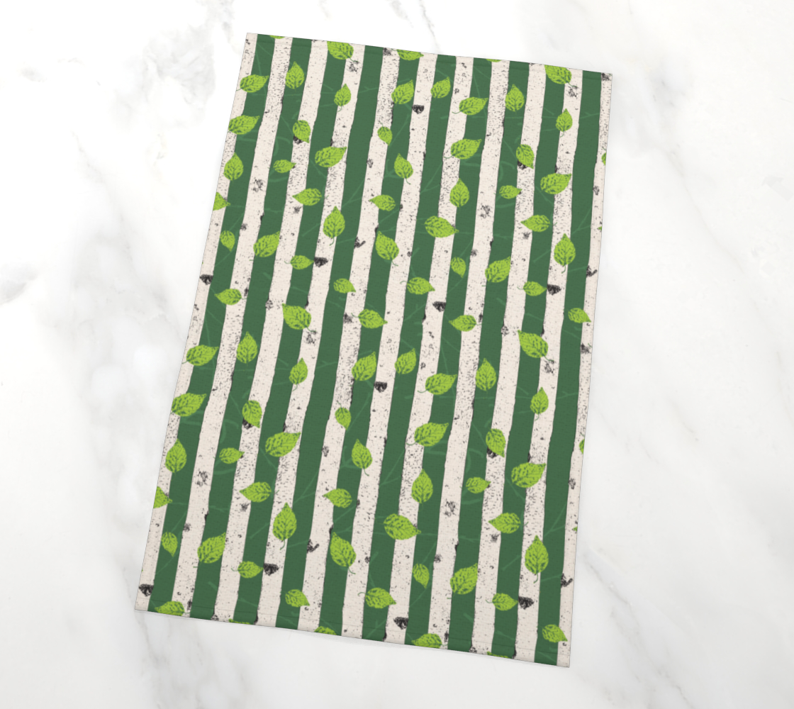 Brave Birch Summer tea towel