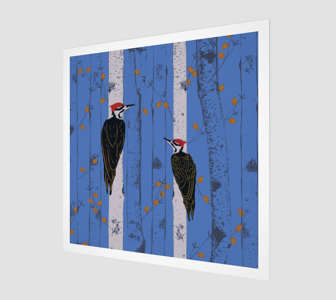 Bestie woodpecker print
