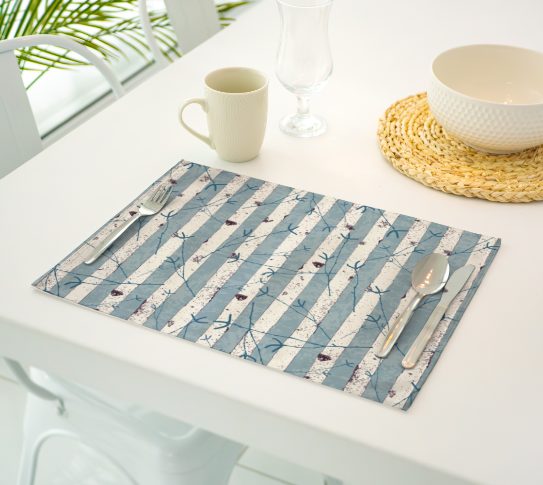 Winter birch placemat
