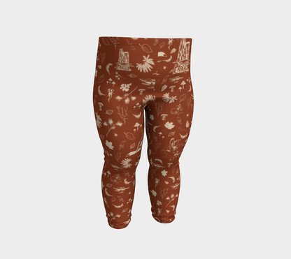 Foxy forest baby leggings