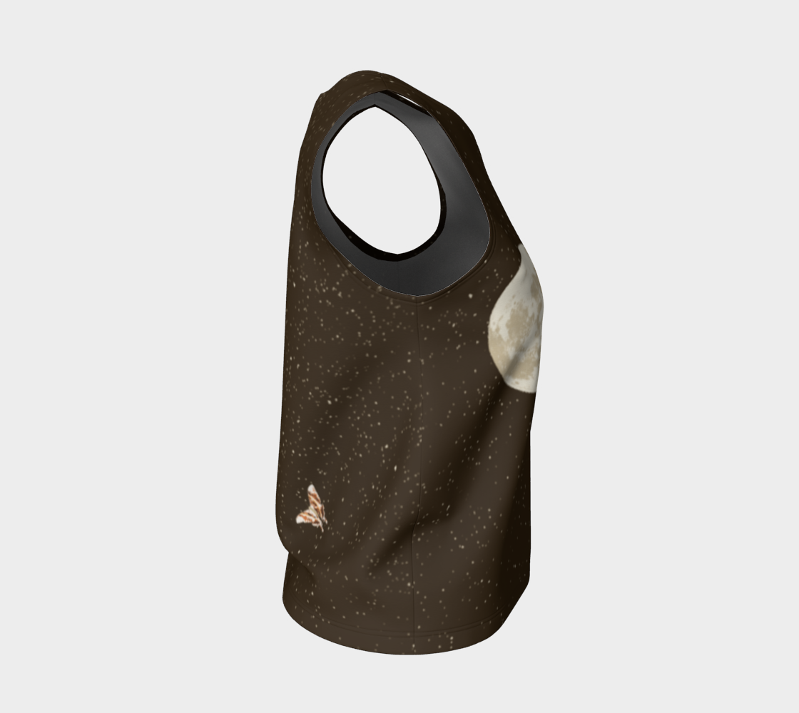 Loose tank lunar moth all-over print
