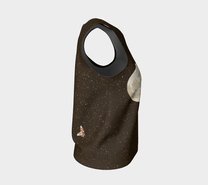 Loose tank lunar moth all-over print