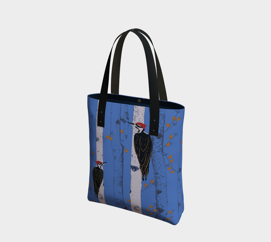 Woodpecker bestie blue tote
