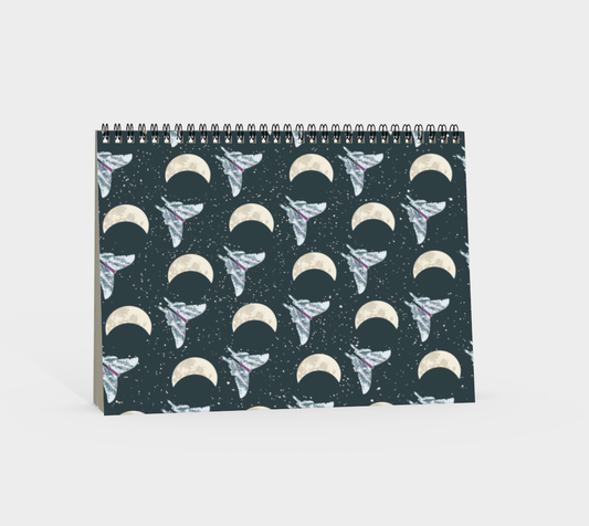 Midnight moth spiral notebook