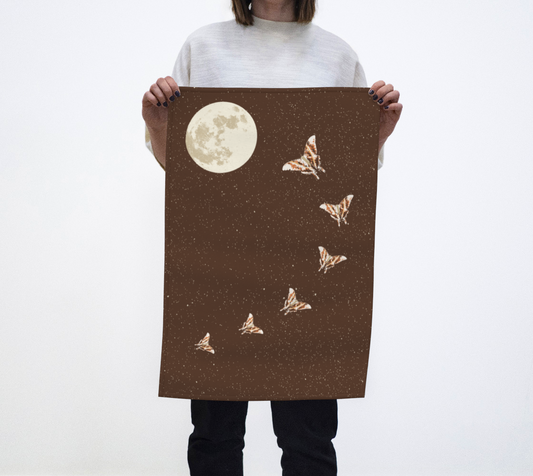 Lunar Moth tea towel