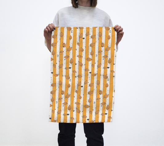 Brave Birch Spring tea towel