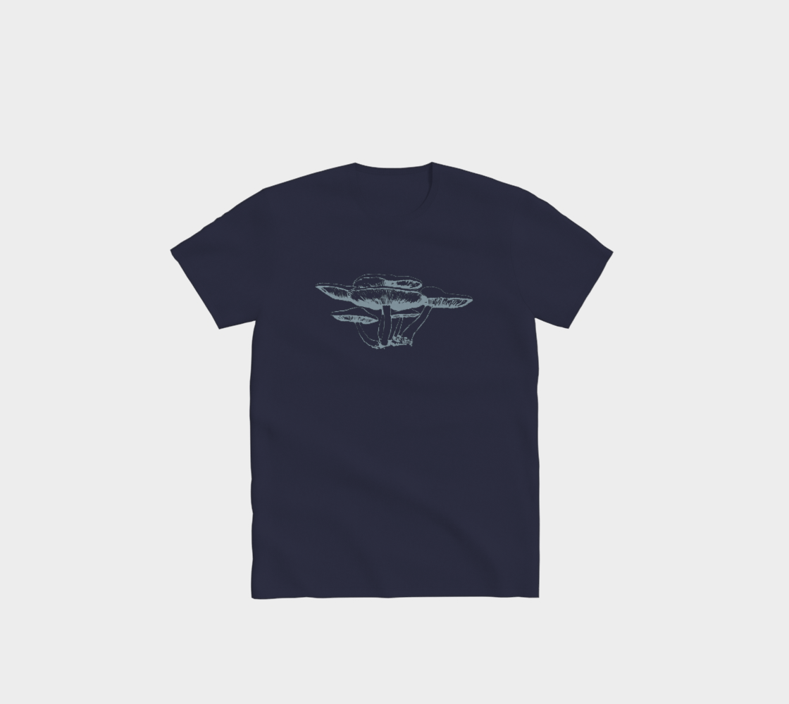 Mushroom cluster t-shirt navy tt