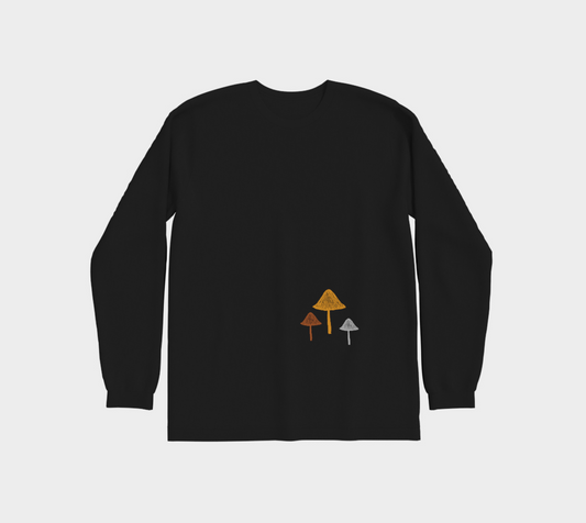 Mushroom premium long-sleeve t-shirt - black