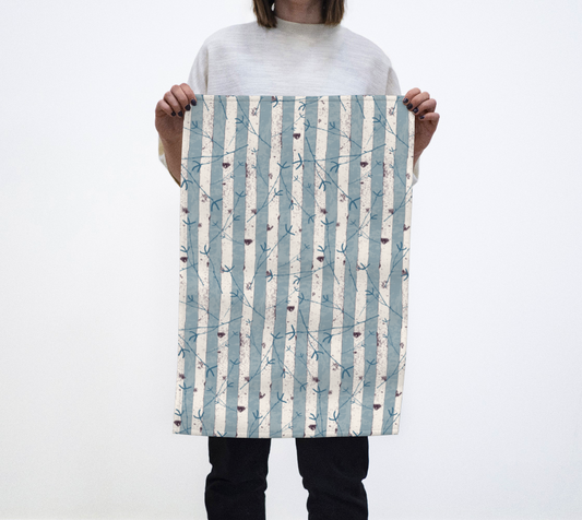 Brave Birch Winter tea towel