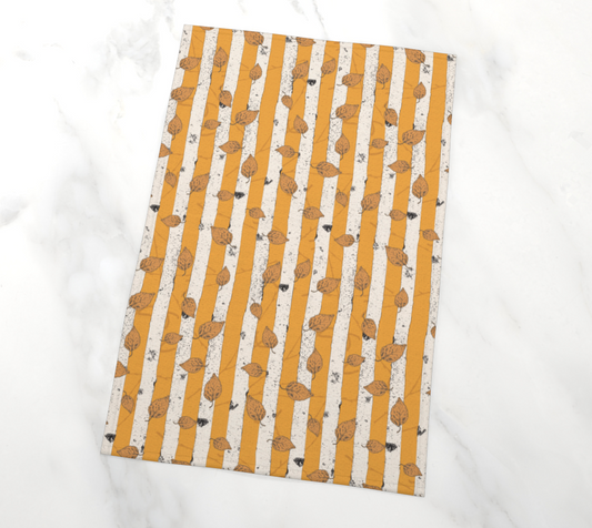 Brave Birch Spring tea towel