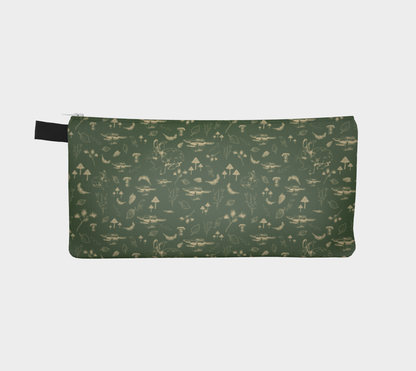 Green mushroom pencil case