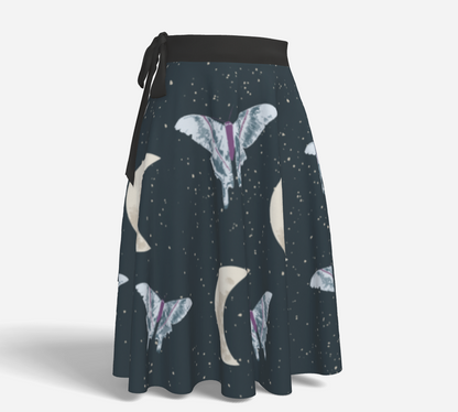 Midnight Moth wrap skirt