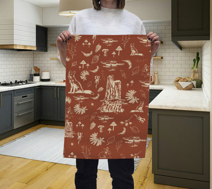Forest floor towel - orange