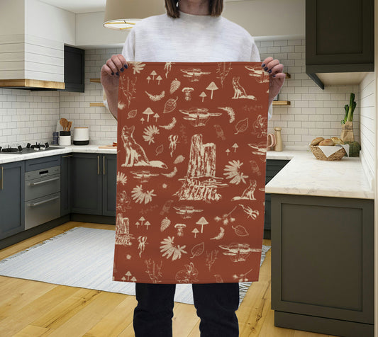 Forest floor towel - orange