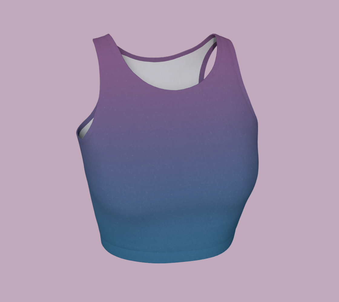 Purple and blue gradient crop top