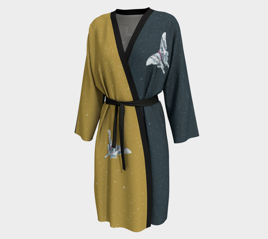 Two tone midnight moth peignoir