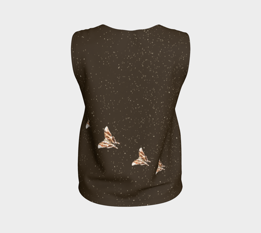 Loose tank lunar moth all-over print