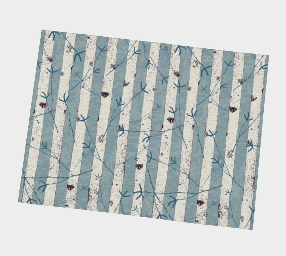 Winter birch placemat