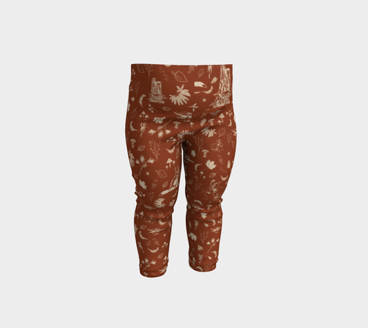 Foxy forest baby leggings