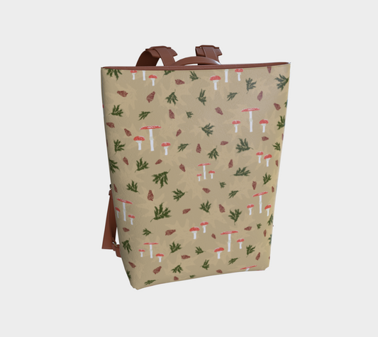 Vegan leather backpack - Muted Mushroom
