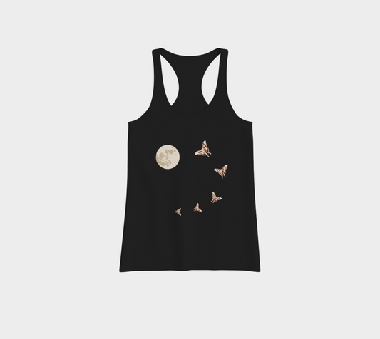 Lunar moth racerback tank