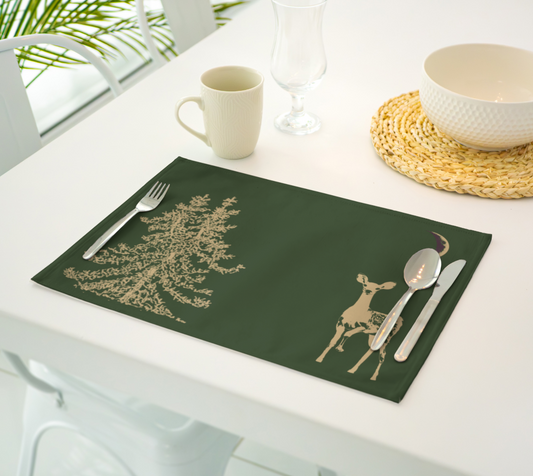 Evergreen fawn placemat