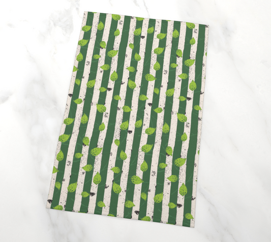 Brave Birch Summer tea towel