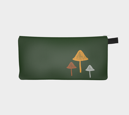 Green mushroom pencil case