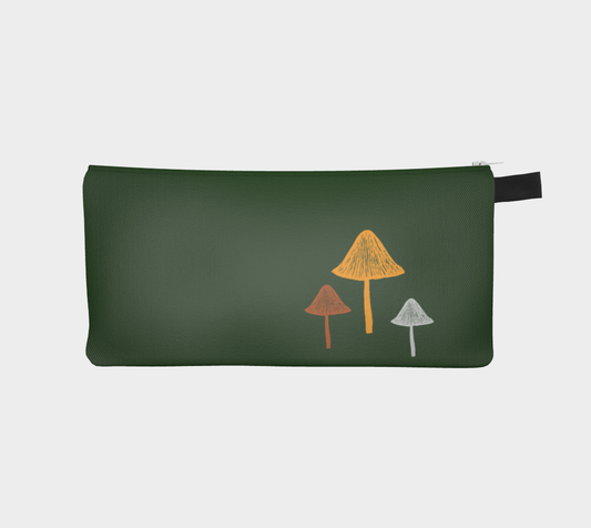 Green mushroom pencil case