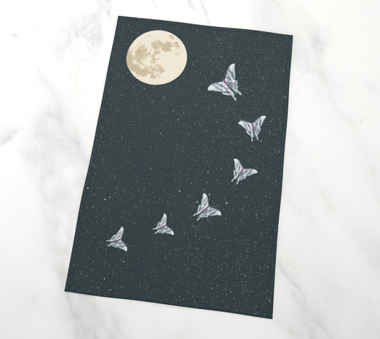 Midnight Moth tea towel