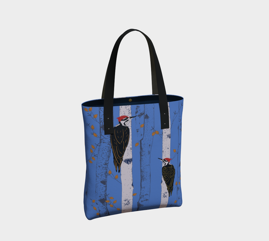 Woodpecker bestie blue tote