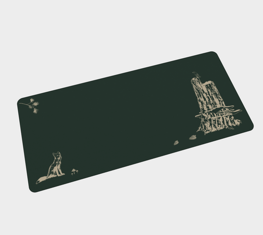 Foxy Forest Desk Mat - wide