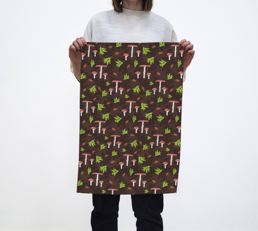 Mighty Mushroom tea towel