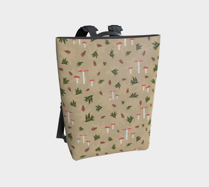 Vegan leather backpack - Muted Mushroom